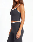 Padded Crop Camis Leggings Workout Set