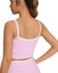 Padded Crop Camis Leggings Workout Set