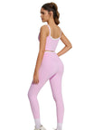 Padded Crop Camis Leggings Workout Set