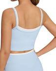 Padded Crop Camis Leggings Workout Set