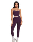 Padded Crop Camis Leggings Workout Set