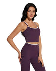 Padded Crop Camis Leggings Workout Set