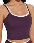 Padded Crop Camis Leggings Workout Set