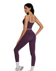 Padded Crop Camis Leggings Workout Set