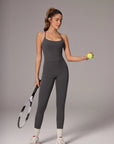 Twist Back Leggings Workout Sets-SUUKSESS-Grey-XS-SUUKSESS