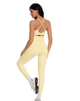 Twist Back Leggings Workout Sets-SUUKSESS-SUUKSESS