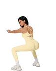 Twist Back Leggings Workout Sets-SUUKSESS-SUUKSESS