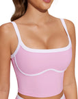 Color Block Layered Workout Sets-SUUKSESS-SUUKSESS