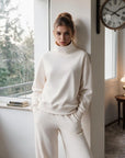 Mock Neck Sweatsuits Lounge Outfit