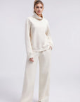 Mock Neck Sweatsuits Lounge Outfit