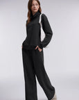 Mock Neck Sweatsuits Lounge Outfit