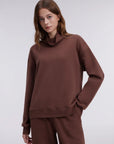 Mock Neck Sweatsuits Lounge Outfit