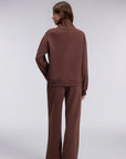 Mock Neck Sweatsuits Lounge Outfit