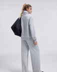 Mock Neck Sweatsuits Lounge Outfit