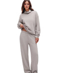 Mock Neck Sweatsuits Lounge Outfit