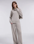 Mock Neck Sweatsuits Lounge Outfit