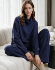 Mock Neck Sweatsuits Lounge Outfit