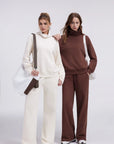 Mock Neck Sweatsuits Lounge Outfit