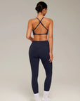 V Neck Bra 2 Piece Workout Set-SUUKSESS-SUUKSESS