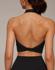 Twist Backless Halter Neck Workout Sets