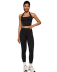 Twist Backless Halter Neck Workout Sets