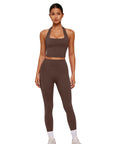 Twist Backless Halter Neck Workout Sets