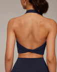 Twist Backless Halter Neck Workout Sets