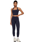 Twist Backless Halter Neck Workout Sets