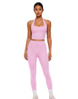 Twist Backless Halter Neck Workout Sets