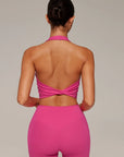 Twist Backless Halter Neck Workout Sets