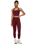 Twist Backless Halter Neck Workout Sets