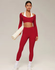 Double Layer Padded Pilates Workout Set-SUUKSESS-SUUKSESS