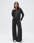 Zip up Top Leg Sweatpant 2 Piece Set