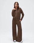 Zip up Top Leg Sweatpant 2 Piece Set