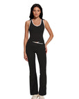 Padded Yoga Tank Flare Leggings Workout Set