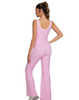 Padded Yoga Tank Flare Leggings Workout Set