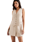 V Neck Vest Lounge Set-SUUKSESS-SUUKSESS