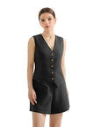 V Neck Vest Lounge Set-SUUKSESS-SUUKSESS