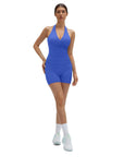 Padded Halter Open Back 2 Piece Workout Sets