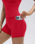 Padded Halter Open Back 2 Piece Workout Sets-SUUKSESS-SUUKSESS