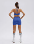 Halter Criss Cross Crop Tops 2 Piece Workout Sets
