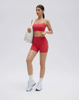 Halter Criss Cross Crop Tops 2 Piece Workout Sets
