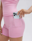Padded Halter Open Back 2 Piece Workout Sets