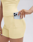 Padded Halter Open Back 2 Piece Workout Sets