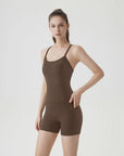 V Back Padded Sports Workout Sets-SUUKSESS-Brown-XS-SUUKSESS
