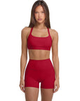 Padded Sports Bra 2 Piece Workout Sets-SUUKSESS-Red-XS-SUUKSESS