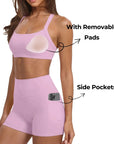 Padded Sports Bra 2 Piece Workout Sets-SUUKSESS-SUUKSESS