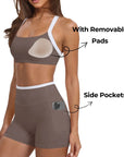 Padded Sports Bra 2 Piece Workout Sets-SUUKSESS-SUUKSESS