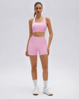 Backless Bra Yoga Crop Workout Set-SUUKSESS-Pink-XS-SUUKSESS