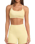 Scoop Neck V Back Sports Workout Sets-SUUKSESS-SUUKSESS